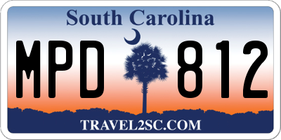 SC license plate MPD812