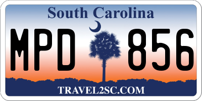 SC license plate MPD856