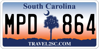 SC license plate MPD864