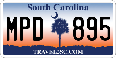 SC license plate MPD895