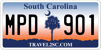SC license plate MPD901