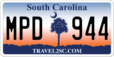 SC license plate MPD944