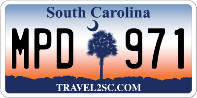 SC license plate MPD971