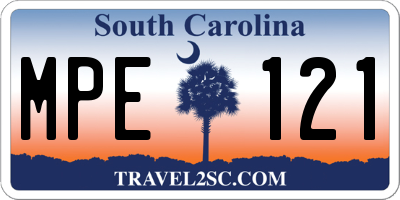 SC license plate MPE121