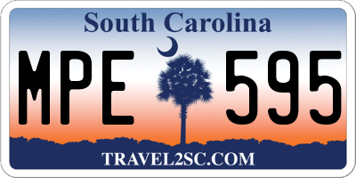 SC license plate MPE595
