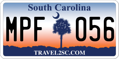 SC license plate MPF056