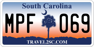 SC license plate MPF069