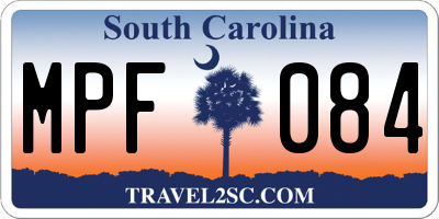 SC license plate MPF084