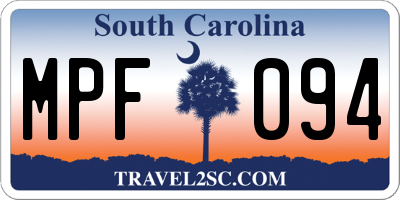 SC license plate MPF094