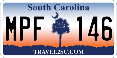 SC license plate MPF146