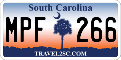 SC license plate MPF266