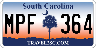 SC license plate MPF364