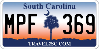 SC license plate MPF369