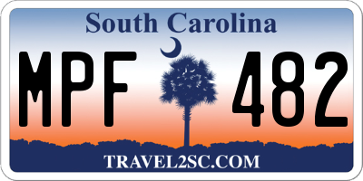 SC license plate MPF482
