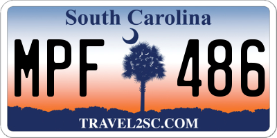 SC license plate MPF486