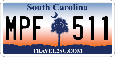 SC license plate MPF511