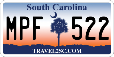 SC license plate MPF522