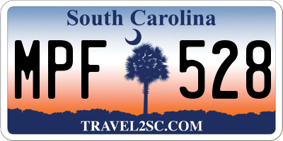 SC license plate MPF528