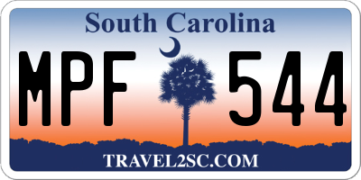 SC license plate MPF544