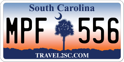SC license plate MPF556