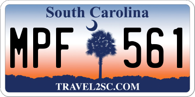 SC license plate MPF561
