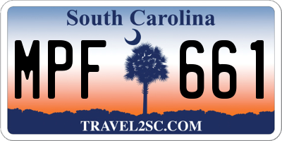 SC license plate MPF661