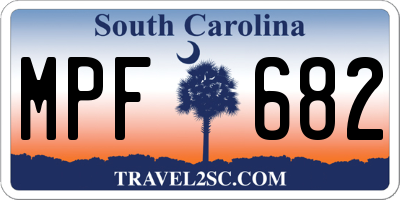 SC license plate MPF682