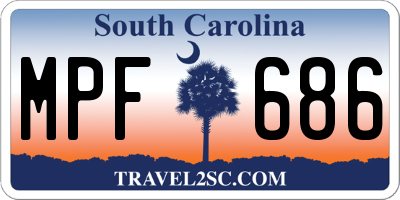 SC license plate MPF686