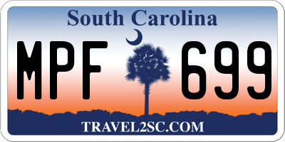 SC license plate MPF699