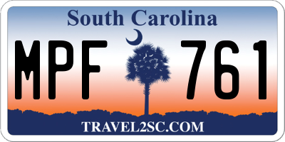 SC license plate MPF761