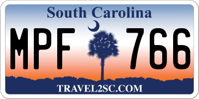SC license plate MPF766