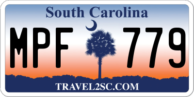 SC license plate MPF779