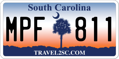 SC license plate MPF811