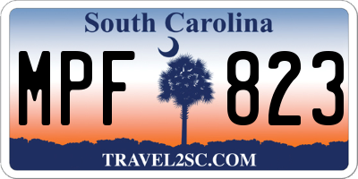SC license plate MPF823
