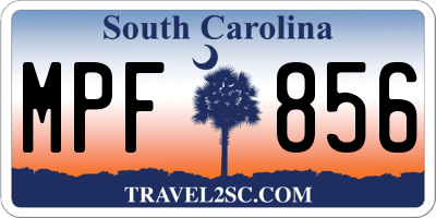 SC license plate MPF856
