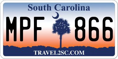 SC license plate MPF866