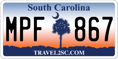 SC license plate MPF867