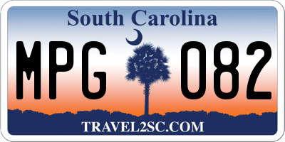 SC license plate MPG082
