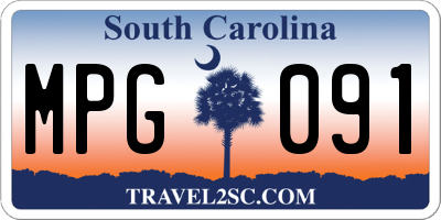 SC license plate MPG091