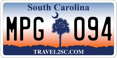 SC license plate MPG094