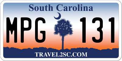 SC license plate MPG131