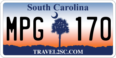 SC license plate MPG170