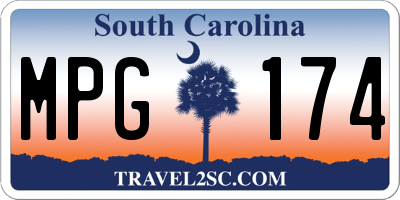 SC license plate MPG174