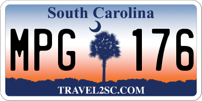 SC license plate MPG176