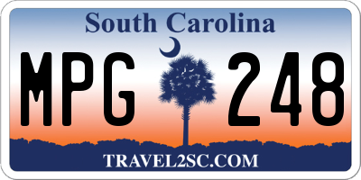 SC license plate MPG248