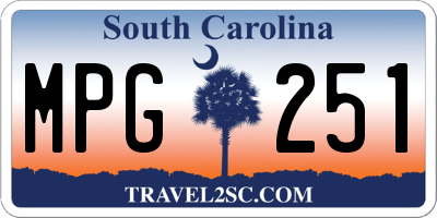SC license plate MPG251