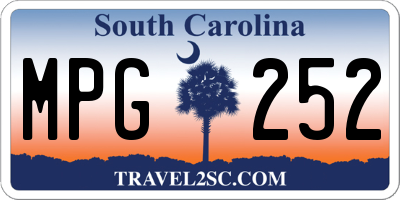 SC license plate MPG252