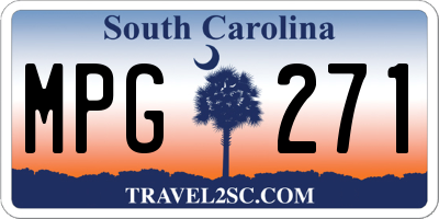 SC license plate MPG271