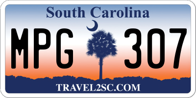 SC license plate MPG307