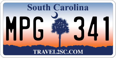 SC license plate MPG341